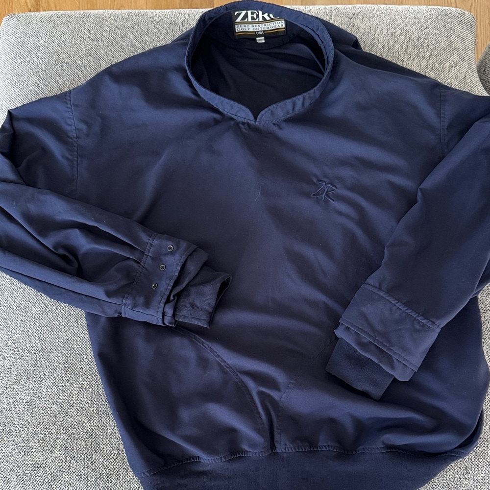 Men's Navy Golf Pullover - XL